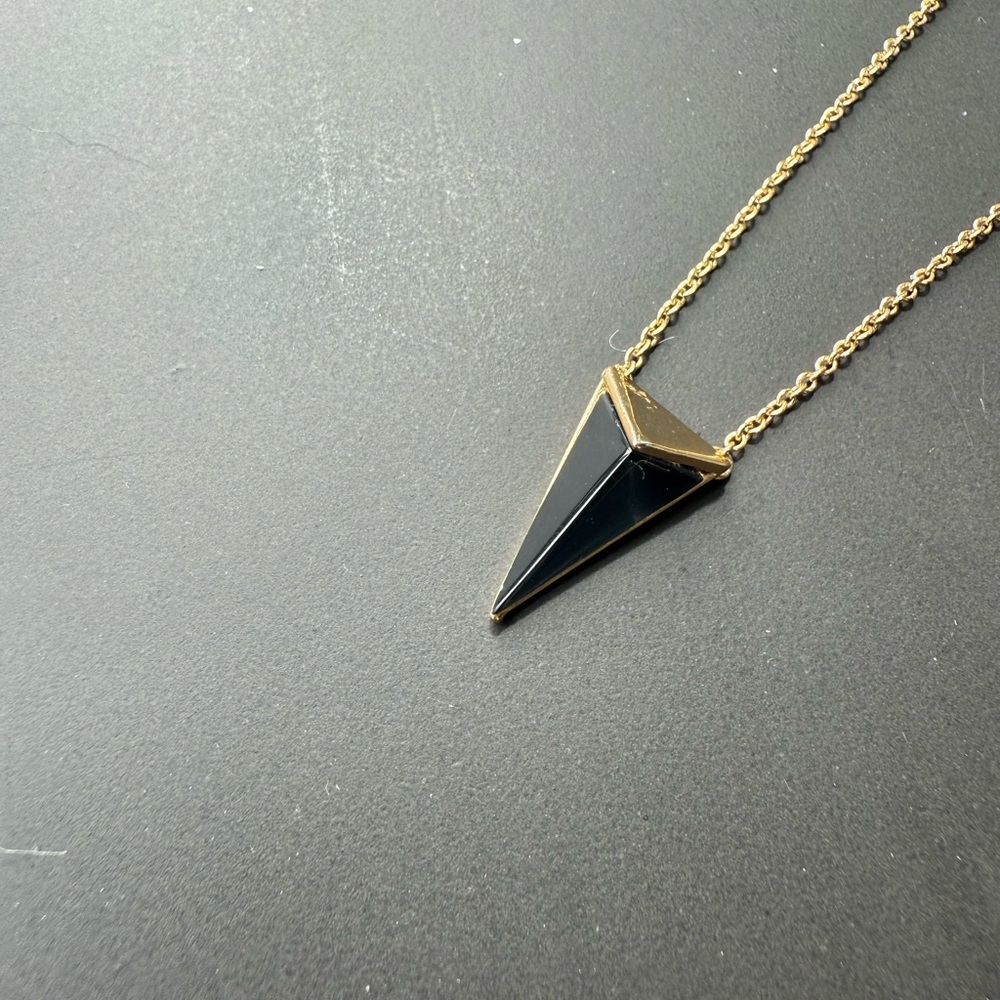 Geometric Black and Gold Necklace